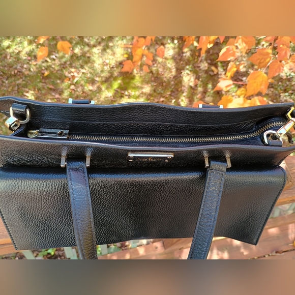 Kate Spade Carena Key Street Pebble Leather Black Bag Purse Crossbody Bag - Picture 7 of 15